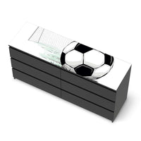 Möbelfolie Freistoss - IKEA Malm Kommode 6 Schubladen (breit) [oben] - schwarz