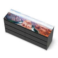 Möbelfolie Grand Canyon - IKEA Malm Kommode 6 Schubladen (breit) [oben] - schwarz