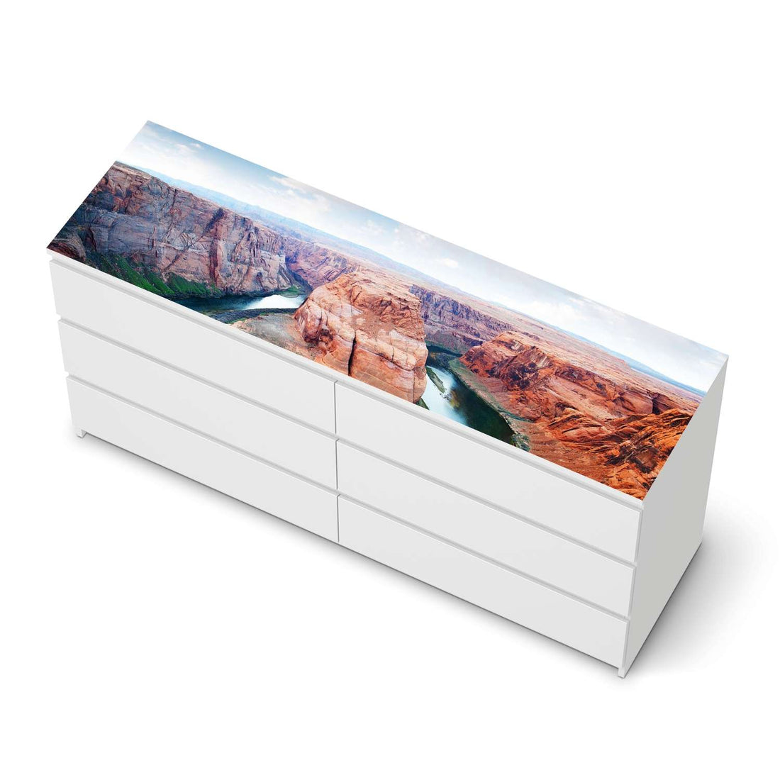 Möbelfolie Grand Canyon - IKEA Malm Kommode 6 Schubladen (breit) [oben] - weiss