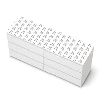 Möbelfolie Hoppel - IKEA Malm Kommode 6 Schubladen (breit) [oben] - weiss