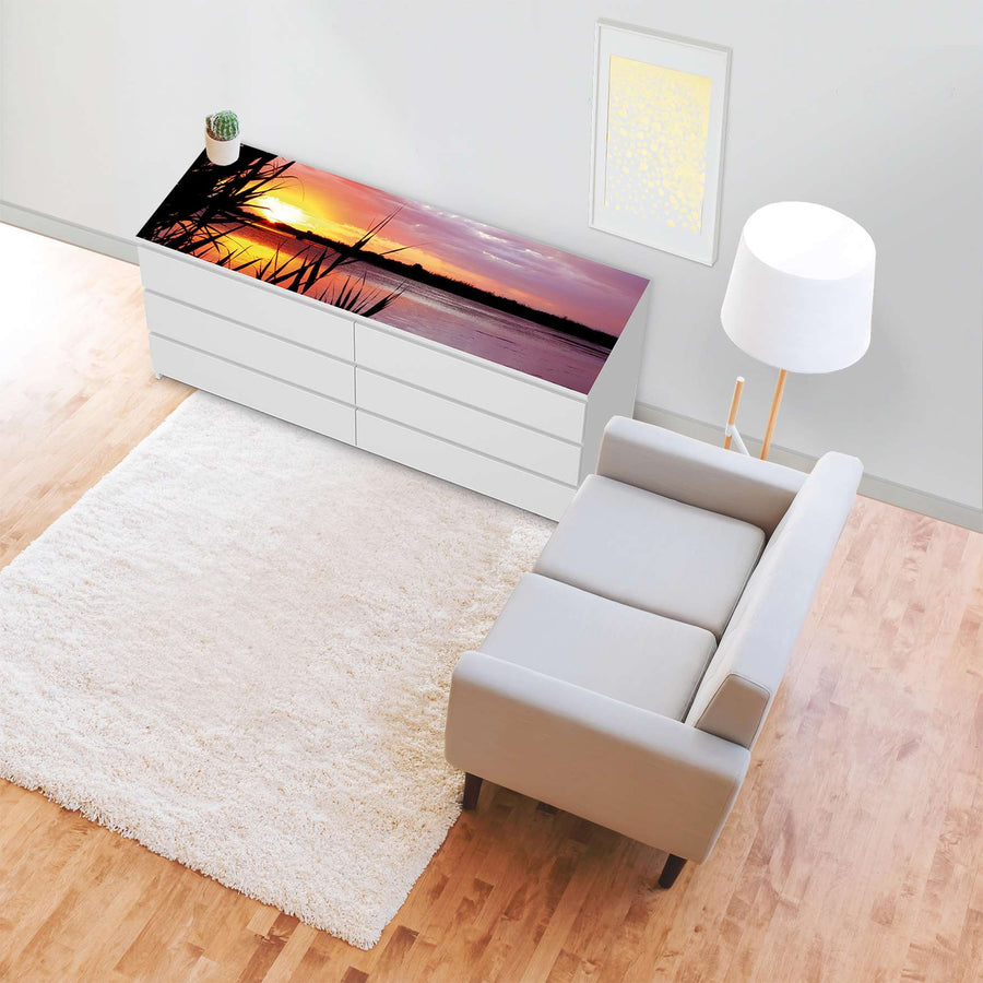 Möbelfolie Dream away - IKEA Malm Kommode 6 Schubladen (breit) [oben] - Wohnzimmer