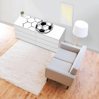 Möbelfolie Eingenetzt - IKEA Malm Kommode 6 Schubladen (breit) [oben] - Wohnzimmer