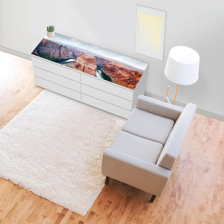 Möbelfolie Grand Canyon - IKEA Malm Kommode 6 Schubladen (breit) [oben] - Wohnzimmer