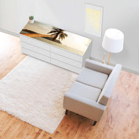 Möbelfolie Paradise - IKEA Malm Kommode 6 Schubladen (breit) [oben] - Wohnzimmer
