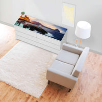 Möbelfolie Seaside - IKEA Malm Kommode 6 Schubladen (breit) [oben] - Wohnzimmer