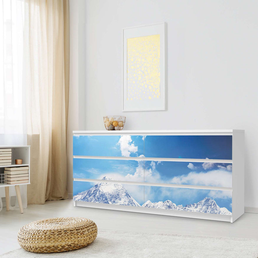 Möbelfolie Everest - IKEA Malm Kommode 6 Schubladen (breit) - Schlafzimmer