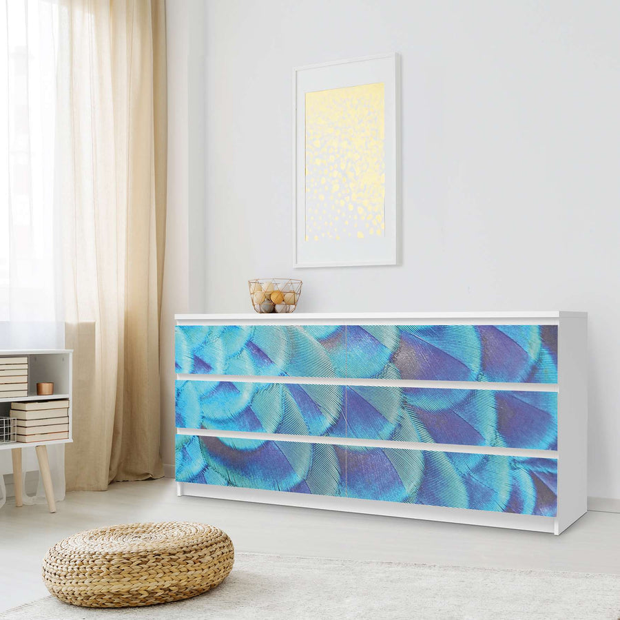 Möbelfolie Federvieh - IKEA Malm Kommode 6 Schubladen (breit) - Schlafzimmer