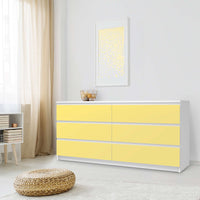 Möbelfolie Gelb Light - IKEA Malm Kommode 6 Schubladen (breit) - Schlafzimmer