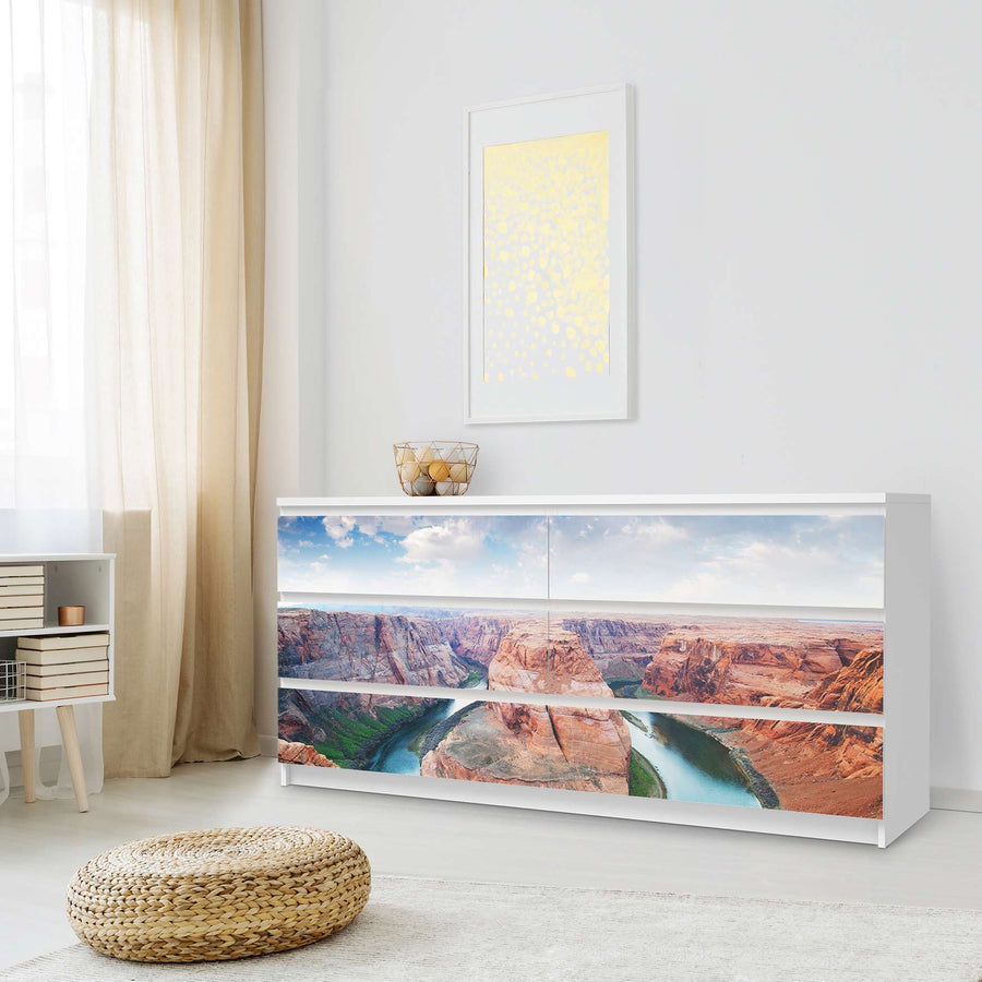 Möbelfolie Grand Canyon - IKEA Malm Kommode 6 Schubladen (breit) - Schlafzimmer