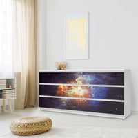 Möbelfolie Nebula - IKEA Malm Kommode 6 Schubladen (breit) - Schlafzimmer
