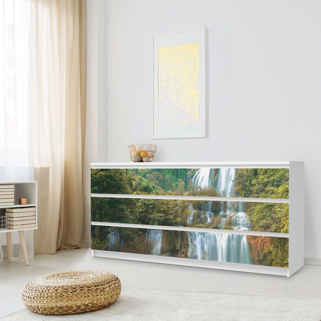 Möbelfolie Rainforest - IKEA Malm Kommode 6 Schubladen (breit) - Schlafzimmer