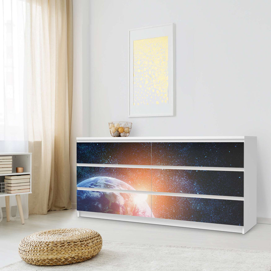 Möbelfolie Sunrise - IKEA Malm Kommode 6 Schubladen (breit) - Schlafzimmer