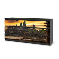 Möbelfolie Angkor Wat - IKEA Malm Kommode 6 Schubladen (breit) - schwarz