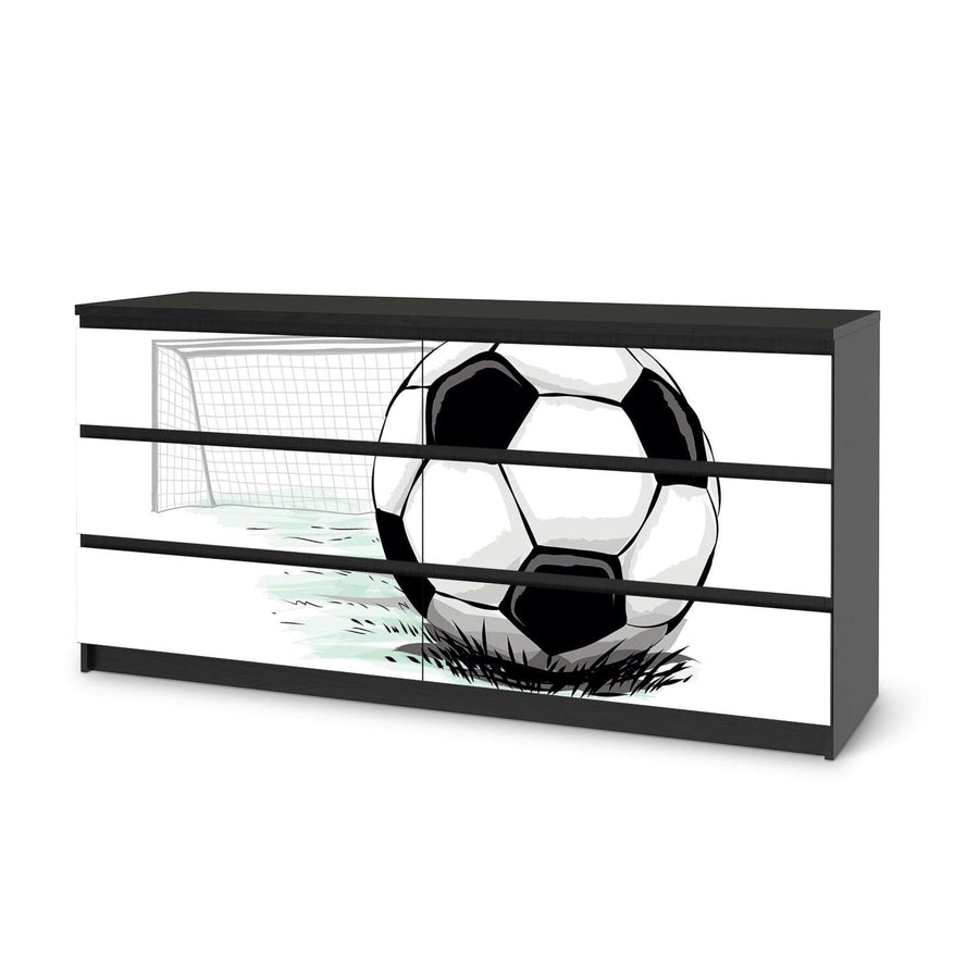 Möbelfolie Freistoss - IKEA Malm Kommode 6 Schubladen (breit) - schwarz