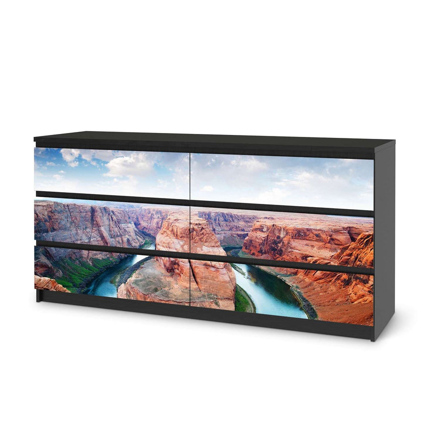 Möbelfolie Grand Canyon - IKEA Malm Kommode 6 Schubladen (breit) - schwarz