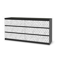 Möbelfolie Mediana - IKEA Malm Kommode 6 Schubladen (breit) - schwarz