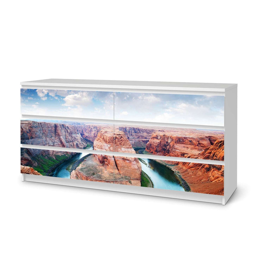 Möbelfolie Grand Canyon - IKEA Malm Kommode 6 Schubladen (breit)  - weiss
