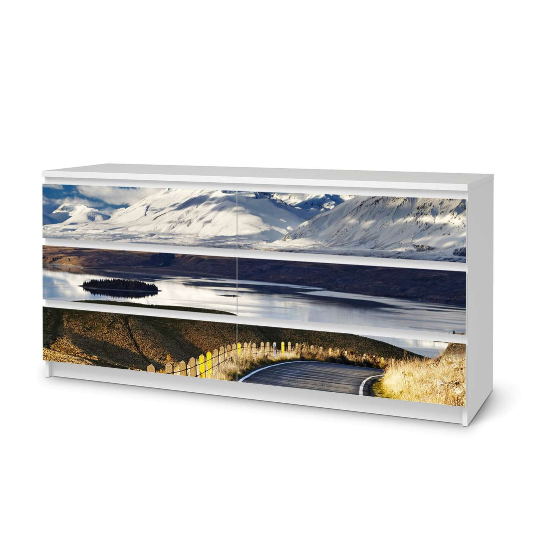 Möbelfolie New Zealand - IKEA Malm Kommode 6 Schubladen (breit)  - weiss