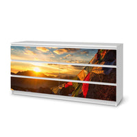 Möbelfolie Tibet - IKEA Malm Kommode 6 Schubladen (breit)  - weiss