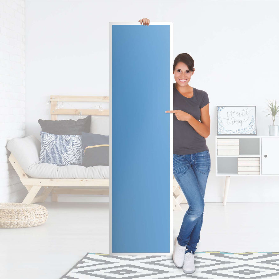 Möbelfolie Blau Light - IKEA Pax Schrank 201 cm Höhe - 1 Tür - Folie