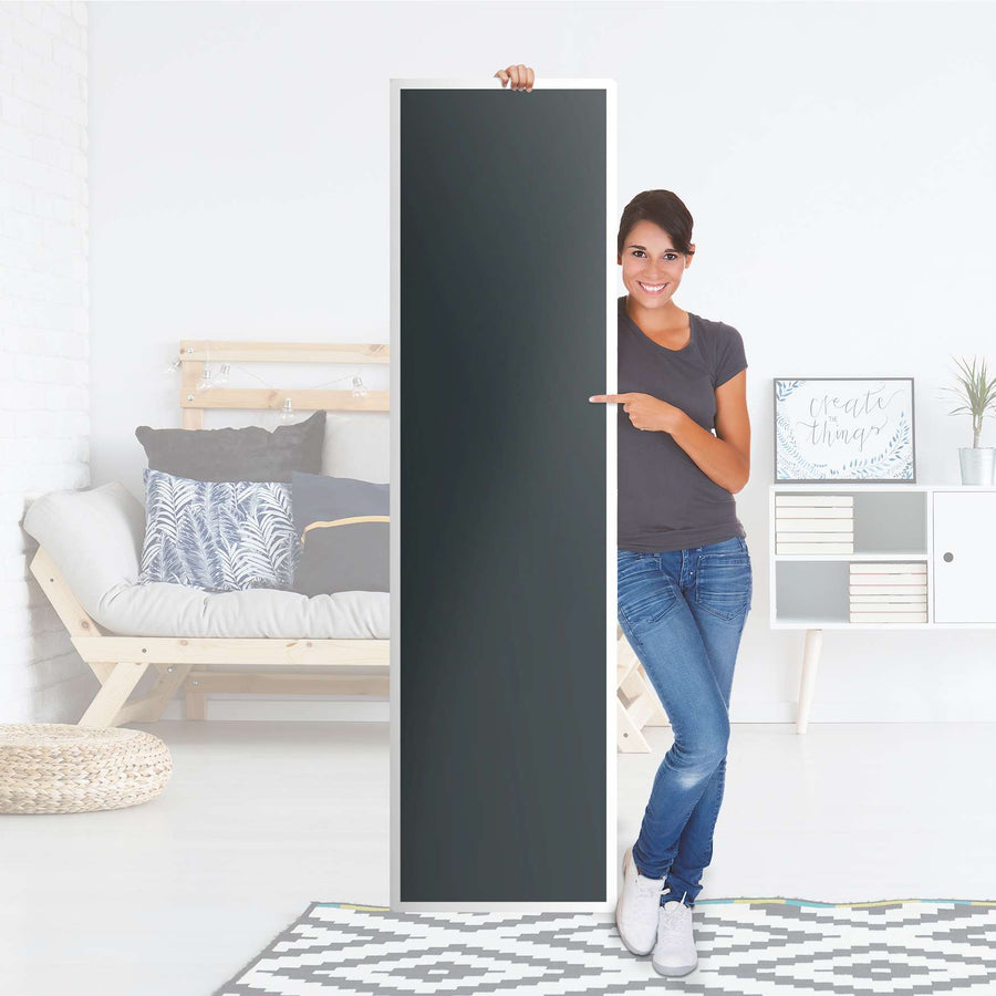 Möbelfolie Blaugrau Dark - IKEA Pax Schrank 201 cm Höhe - 1 Tür - Folie