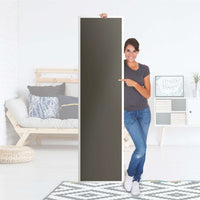 Möbelfolie Braungrau Dark - IKEA Pax Schrank 201 cm Höhe - 1 Tür - Folie