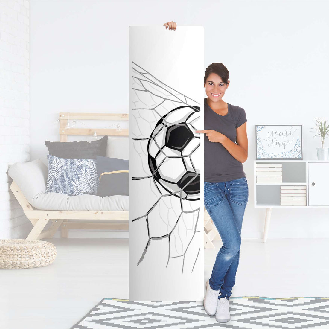 Möbelfolie Eingenetzt - IKEA Pax Schrank 201 cm Höhe - 1 Tür - Folie