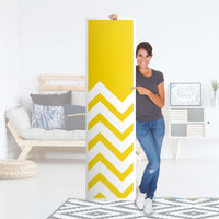 Möbelfolie Gelbe Zacken - IKEA Pax Schrank 201 cm Höhe - 1 Tür - Folie