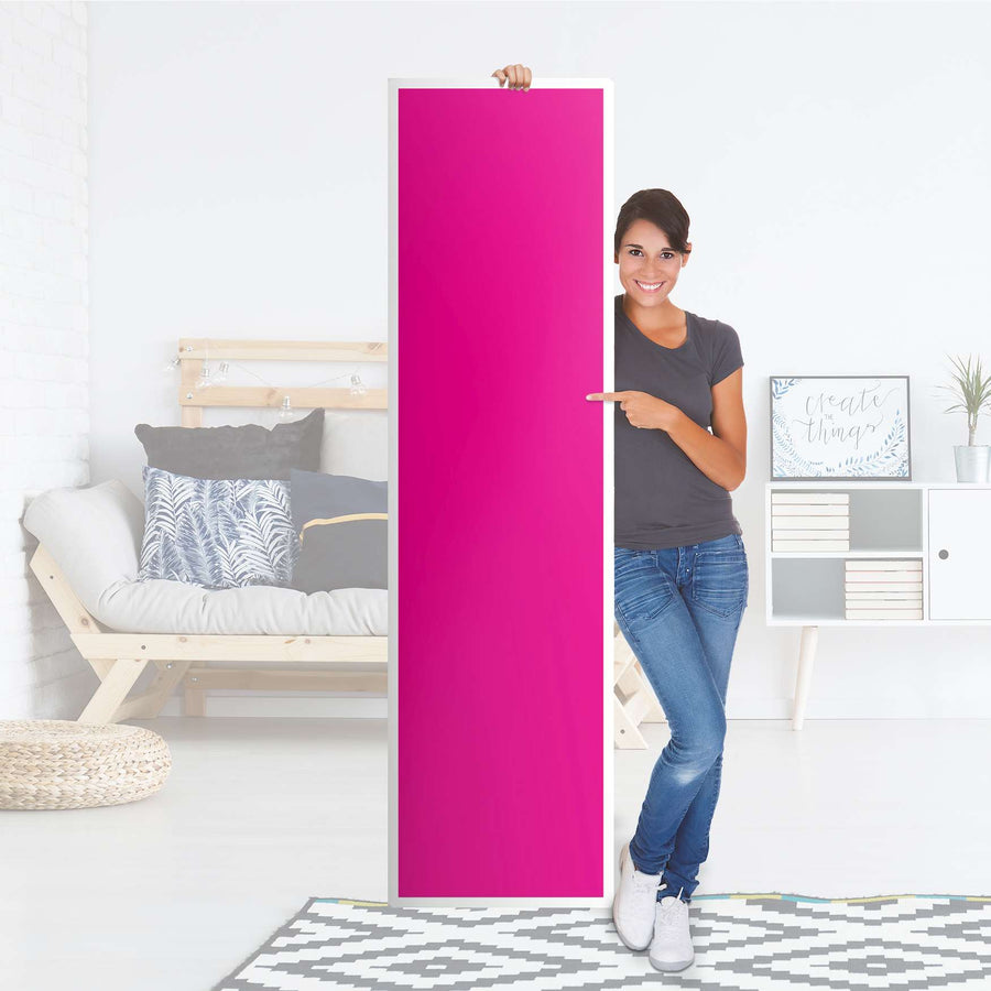 Möbelfolie Pink Dark - IKEA Pax Schrank 201 cm Höhe - 1 Tür - Folie