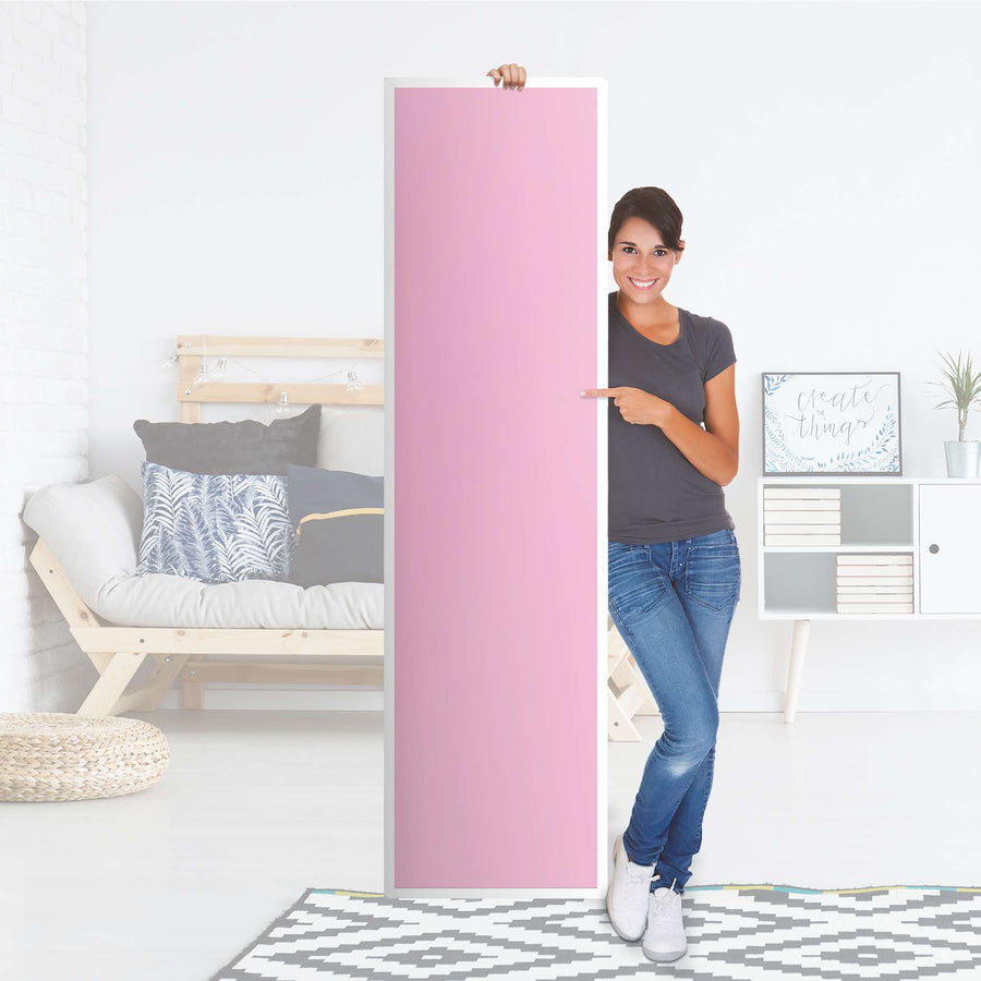 Möbelfolie Pink Light - IKEA Pax Schrank 201 cm Höhe - 1 Tür - Folie
