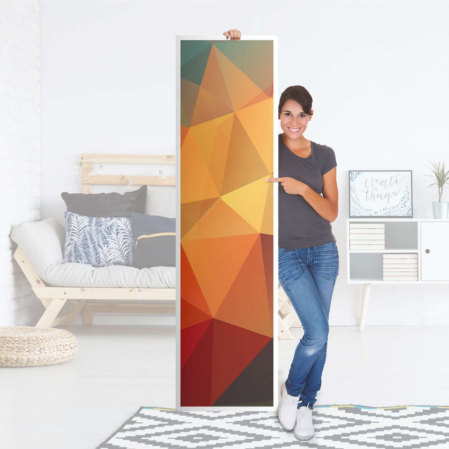 Möbelfolie Polygon - IKEA Pax Schrank 201 cm Höhe - 1 Tür - Folie