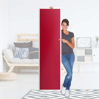 Möbelfolie Rot Dark - IKEA Pax Schrank 201 cm Höhe - 1 Tür - Folie