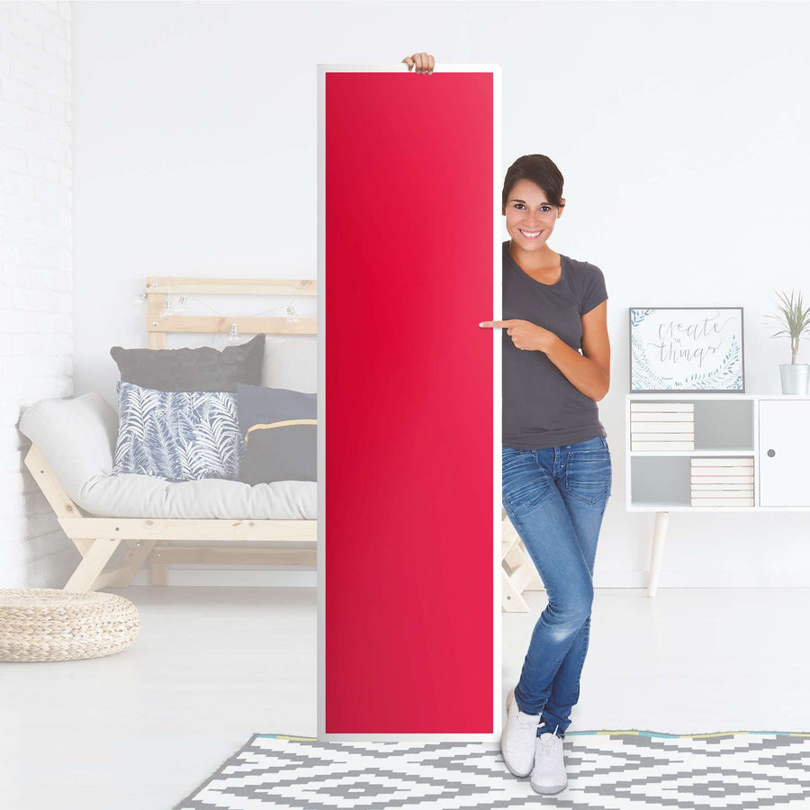 Möbelfolie Rot Light - IKEA Pax Schrank 201 cm Höhe - 1 Tür - Folie