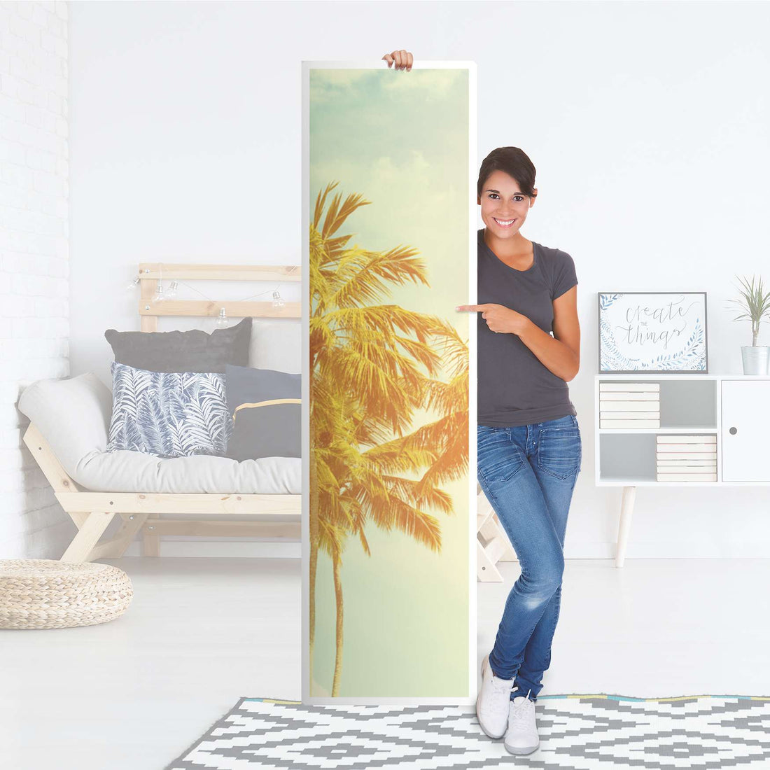 Möbelfolie Sun Flair - IKEA Pax Schrank 201 cm Höhe - 1 Tür - Folie