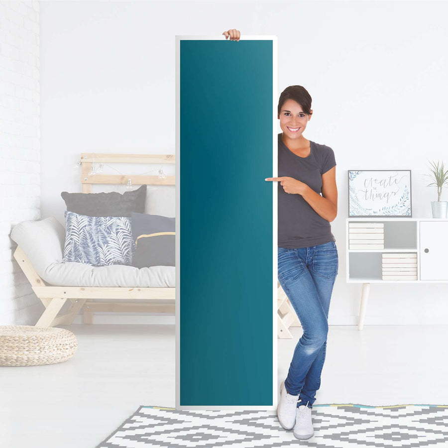 Möbelfolie Türkisgrün Dark - IKEA Pax Schrank 201 cm Höhe - 1 Tür - Folie