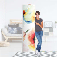 Möbelfolie Water Color Flowers - IKEA Pax Schrank 201 cm Höhe - 1 Tür - Folie