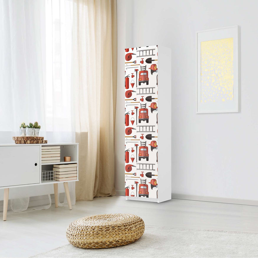 Möbelfolie Firefighter - IKEA Pax Schrank 201 cm Höhe - 1 Tür - Kinderzimmer