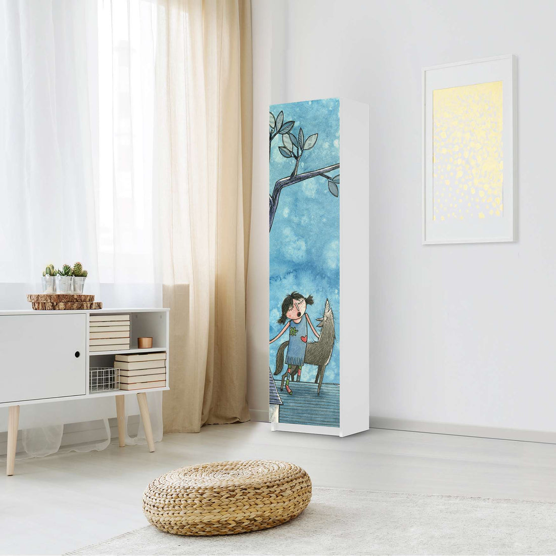 Möbelfolie Nocturnal Pleasure - IKEA Pax Schrank 201 cm Höhe - 1 Tür - Kinderzimmer
