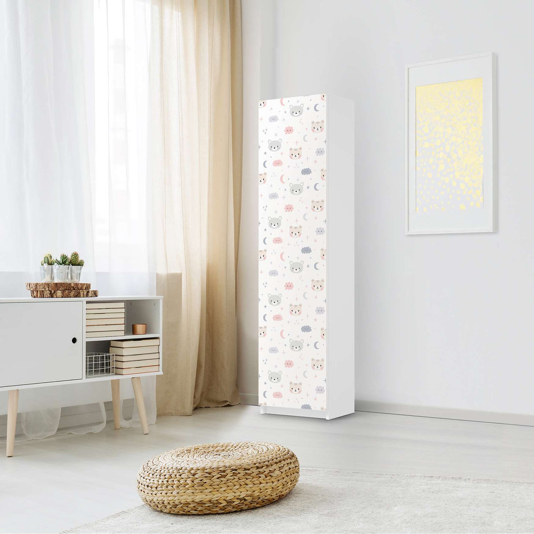 Möbelfolie Sweet Dreams - IKEA Pax Schrank 201 cm Höhe - 1 Tür - Kinderzimmer