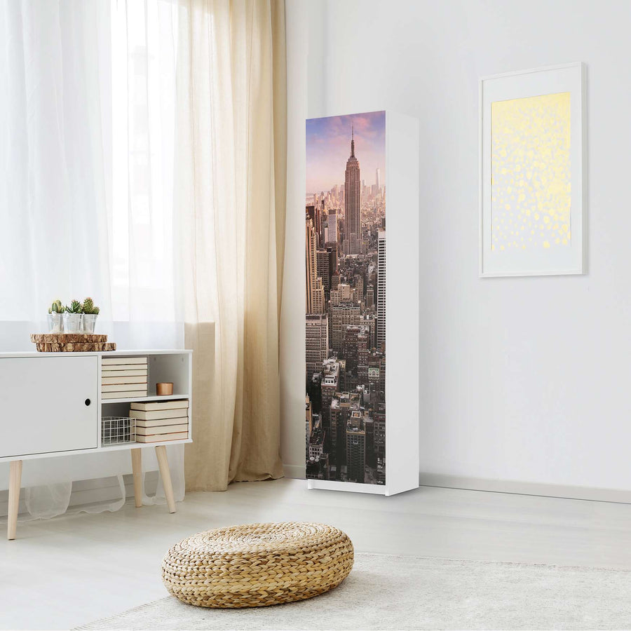 Möbelfolie Big Apple - IKEA Pax Schrank 201 cm Höhe - 1 Tür - Schlafzimmer