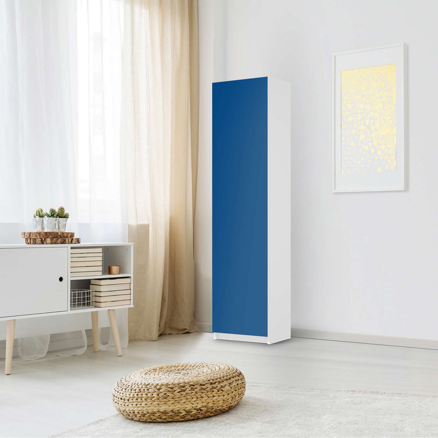 Möbelfolie Blau Dark - IKEA Pax Schrank 201 cm Höhe - 1 Tür - Schlafzimmer