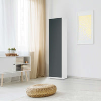Möbelfolie Blaugrau Dark - IKEA Pax Schrank 201 cm Höhe - 1 Tür - Schlafzimmer