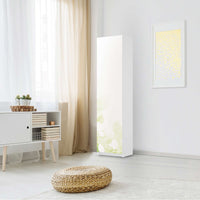 Möbelfolie Flower Light - IKEA Pax Schrank 201 cm Höhe - 1 Tür - Schlafzimmer