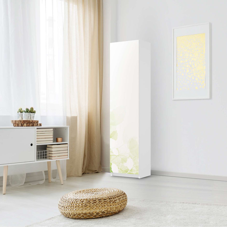 Möbelfolie Flower Light - IKEA Pax Schrank 201 cm Höhe - 1 Tür - Schlafzimmer