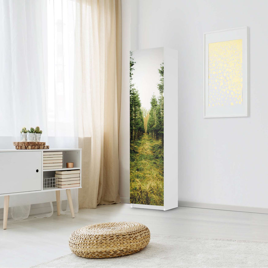 Möbelfolie Green Alley - IKEA Pax Schrank 201 cm Höhe - 1 Tür - Schlafzimmer