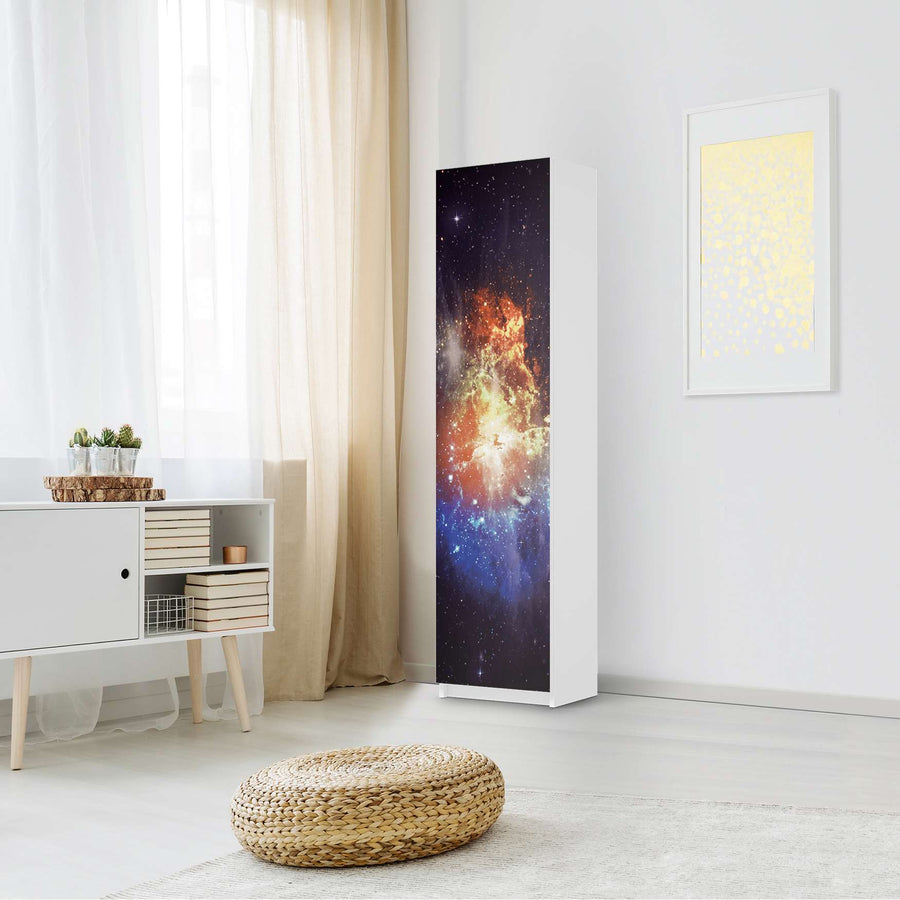 Möbelfolie Nebula - IKEA Pax Schrank 201 cm Höhe - 1 Tür - Schlafzimmer