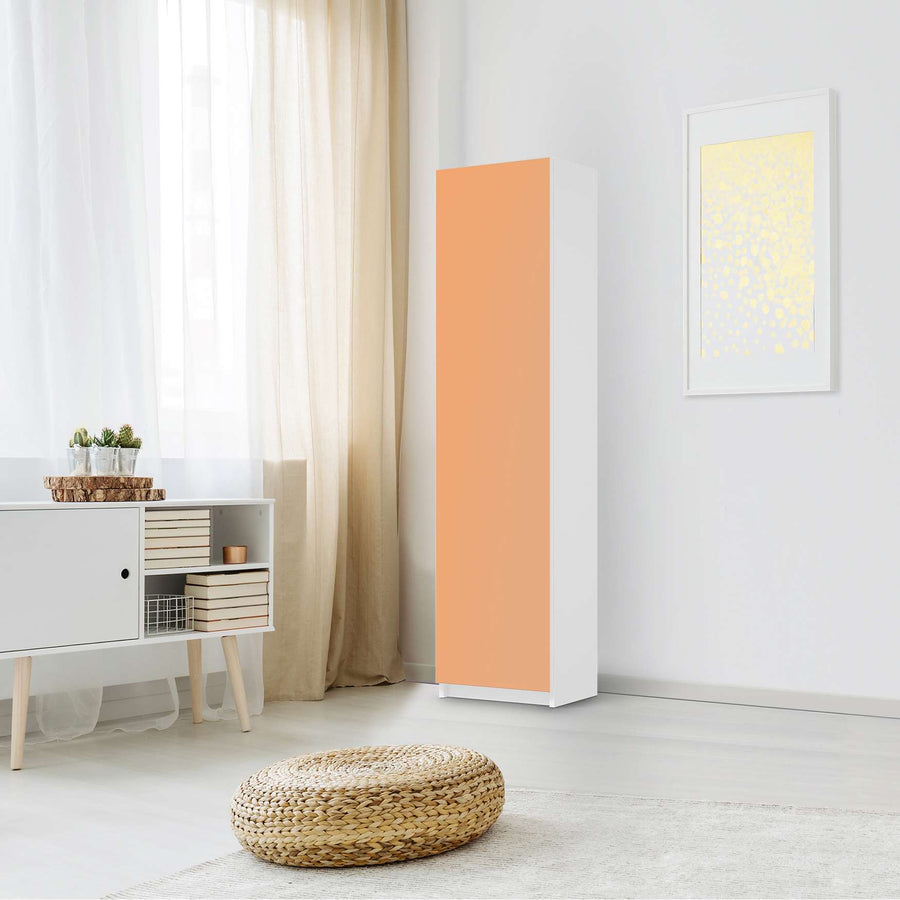 Möbelfolie Orange Light - IKEA Pax Schrank 201 cm Höhe - 1 Tür - Schlafzimmer