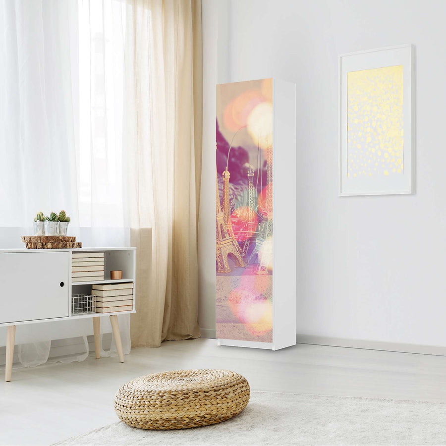 Möbelfolie Paris - IKEA Pax Schrank 201 cm Höhe - 1 Tür - Schlafzimmer