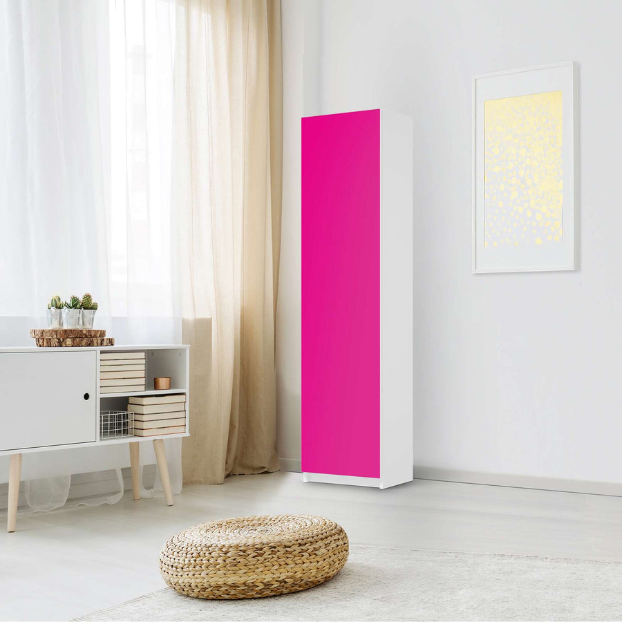 Möbelfolie Pink Dark - IKEA Pax Schrank 201 cm Höhe - 1 Tür - Schlafzimmer
