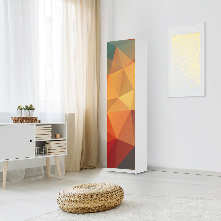 Möbelfolie Polygon - IKEA Pax Schrank 201 cm Höhe - 1 Tür - Schlafzimmer